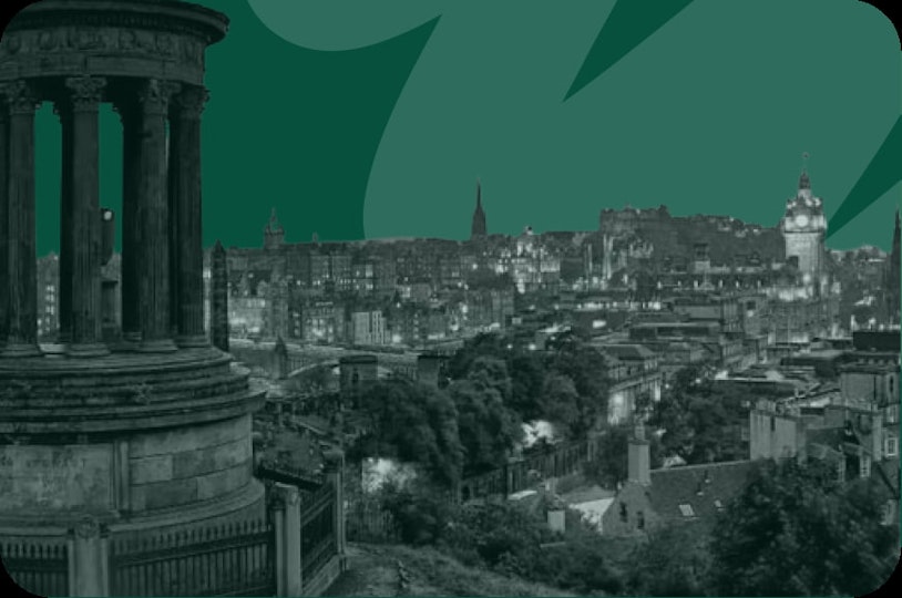 view of edinburgh from calton hill