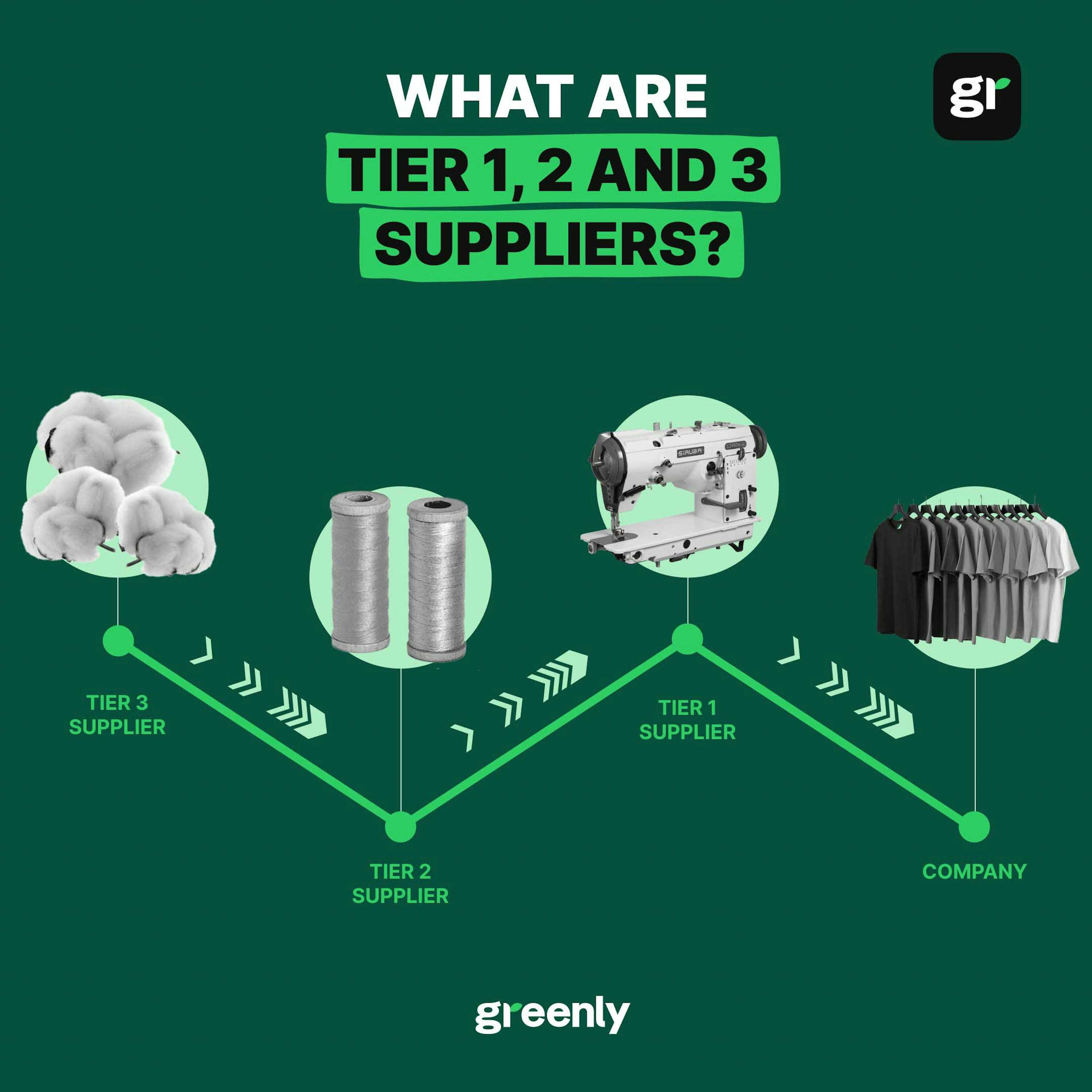 Tier 1, 2 and 3 Suppliers infographic