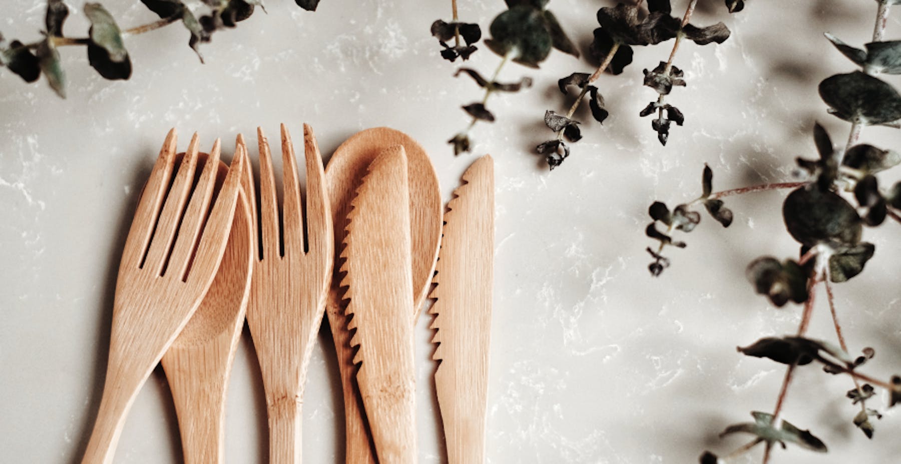 wooden forks and knives