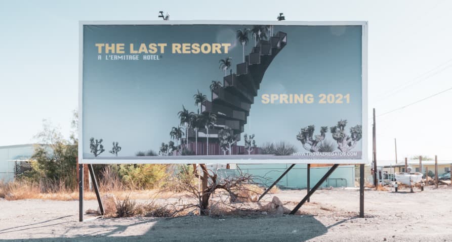 billboard for a resort