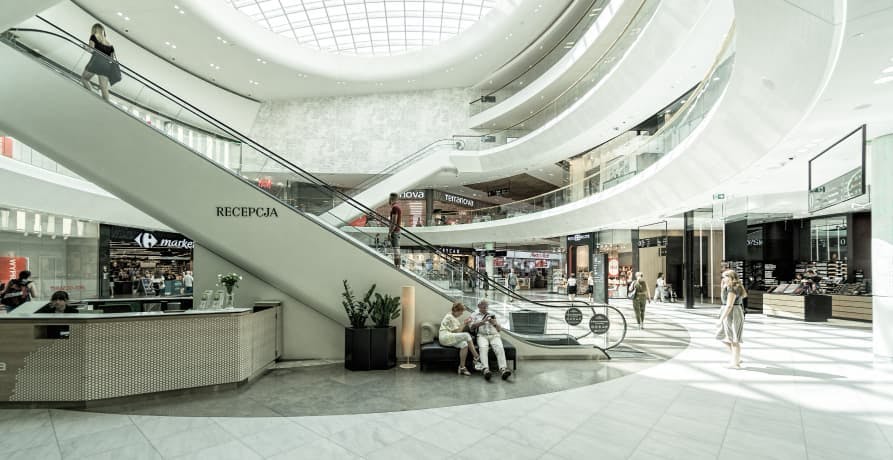 view of inside commerical mall