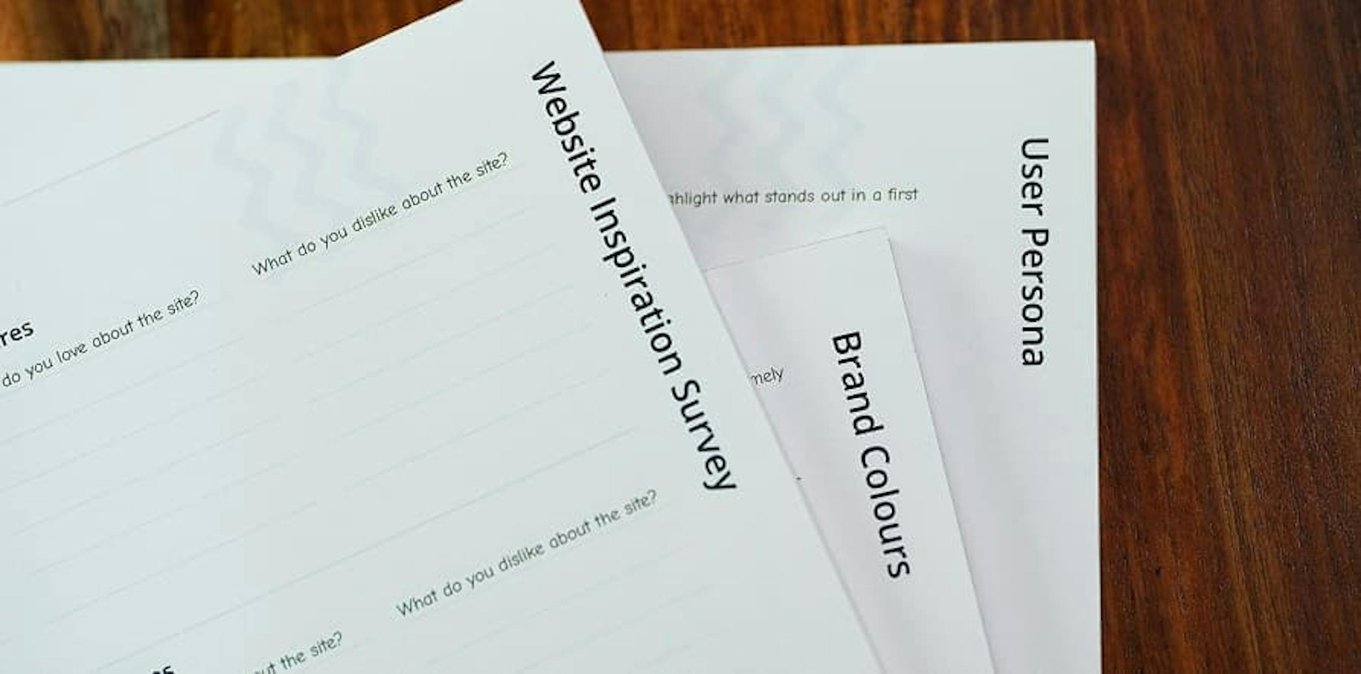 pieces of paper discussing business ideas
