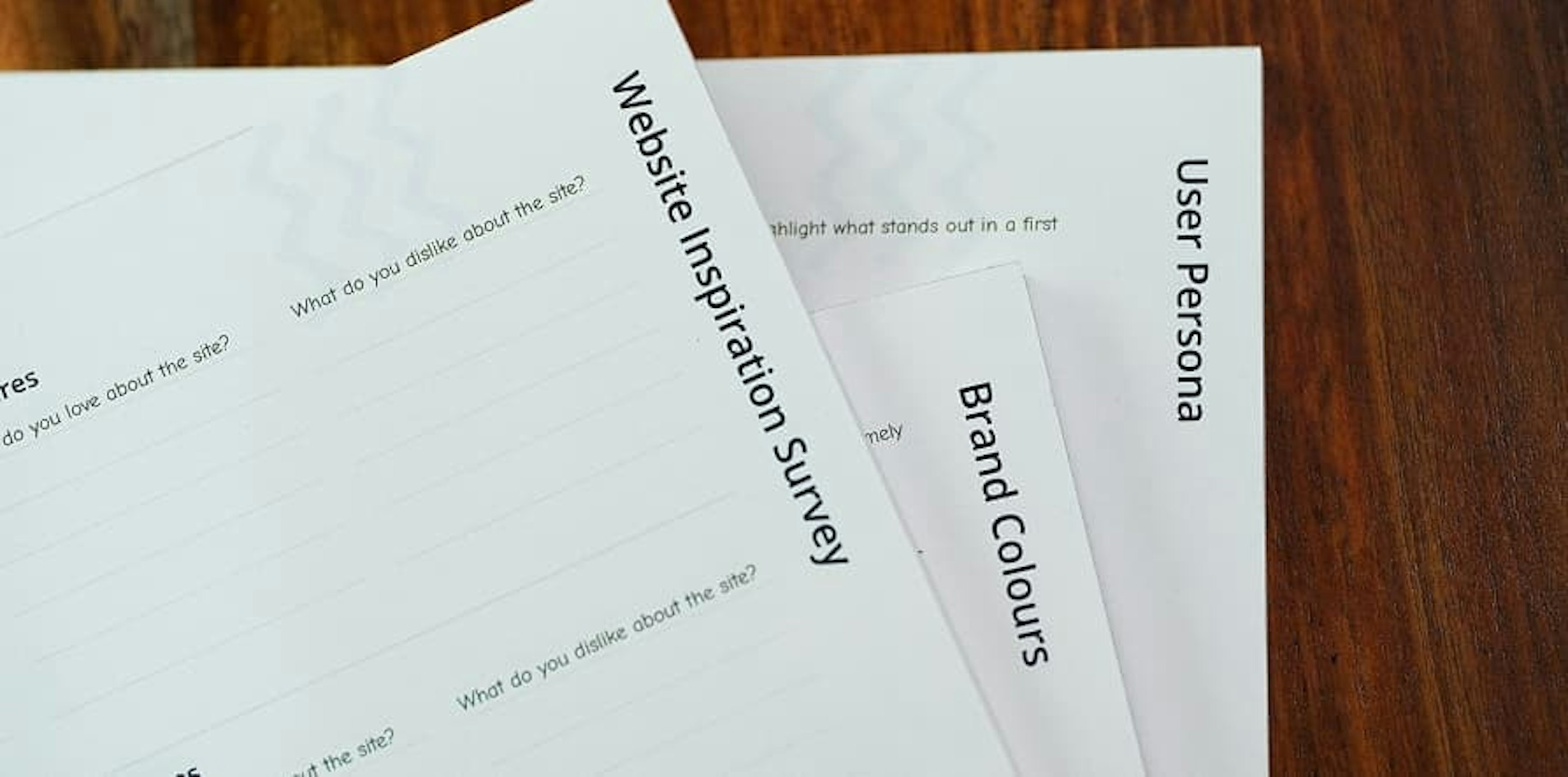 pieces of paper discussing business ideas