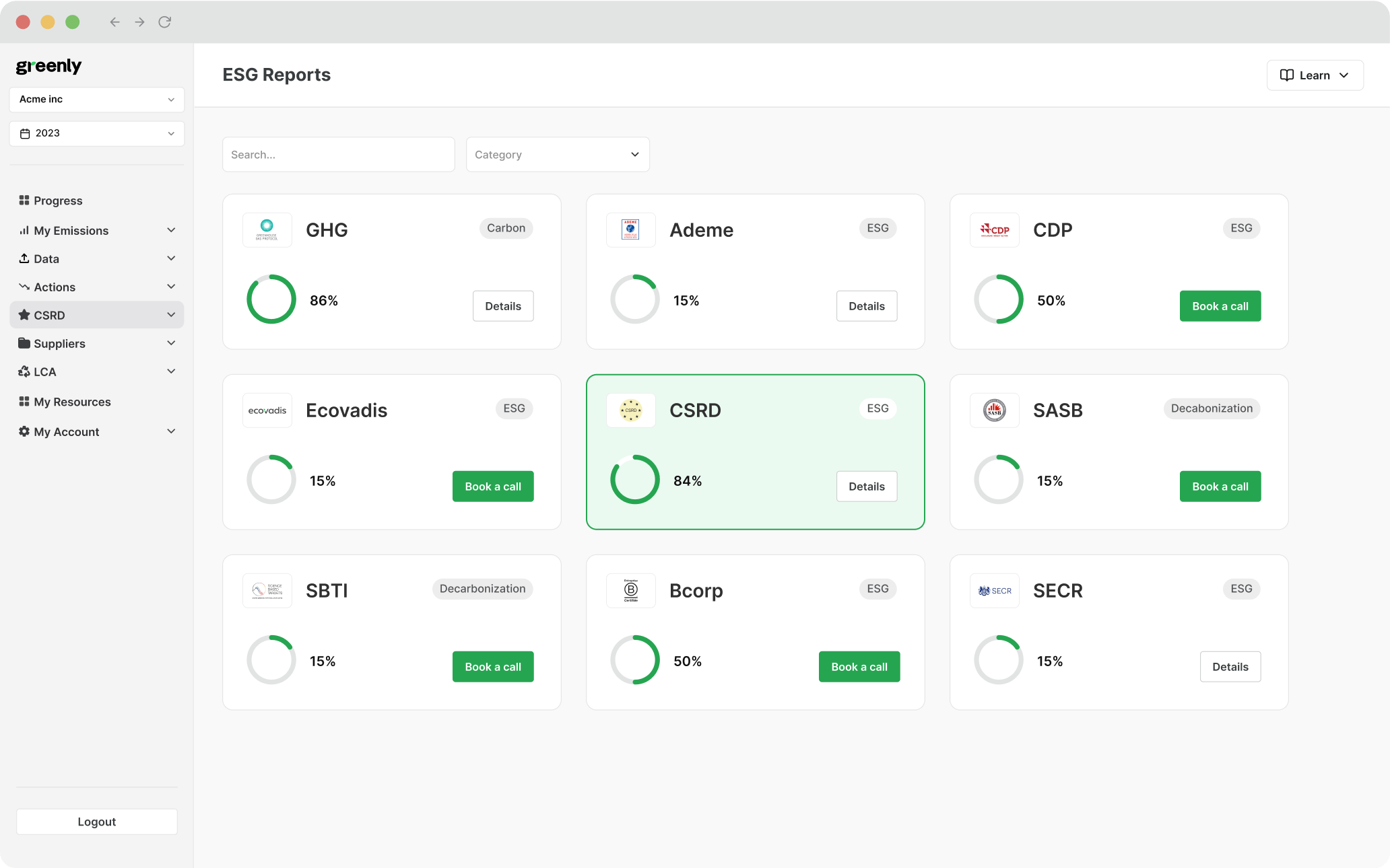 csrd report progress