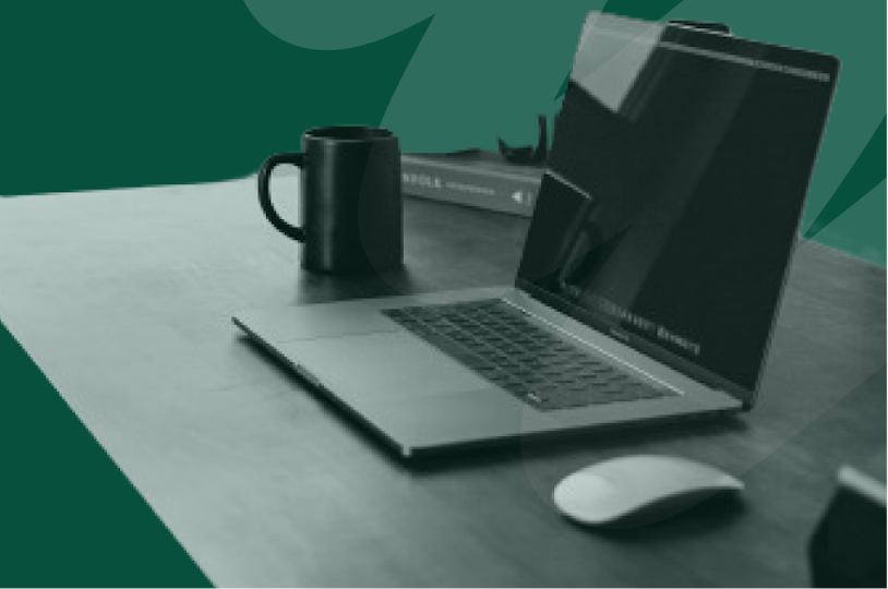 a laptop on a desk