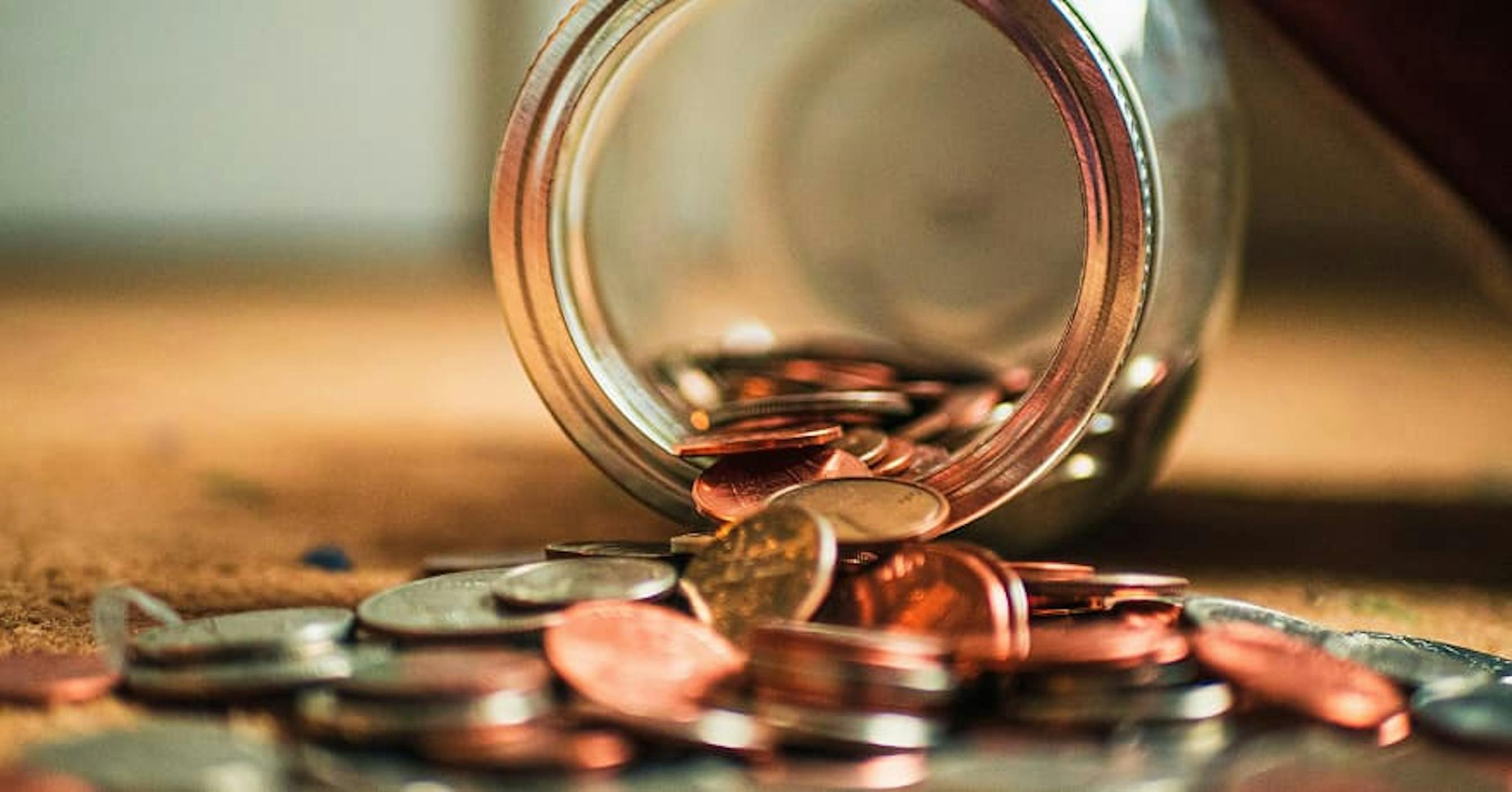 jar of coins