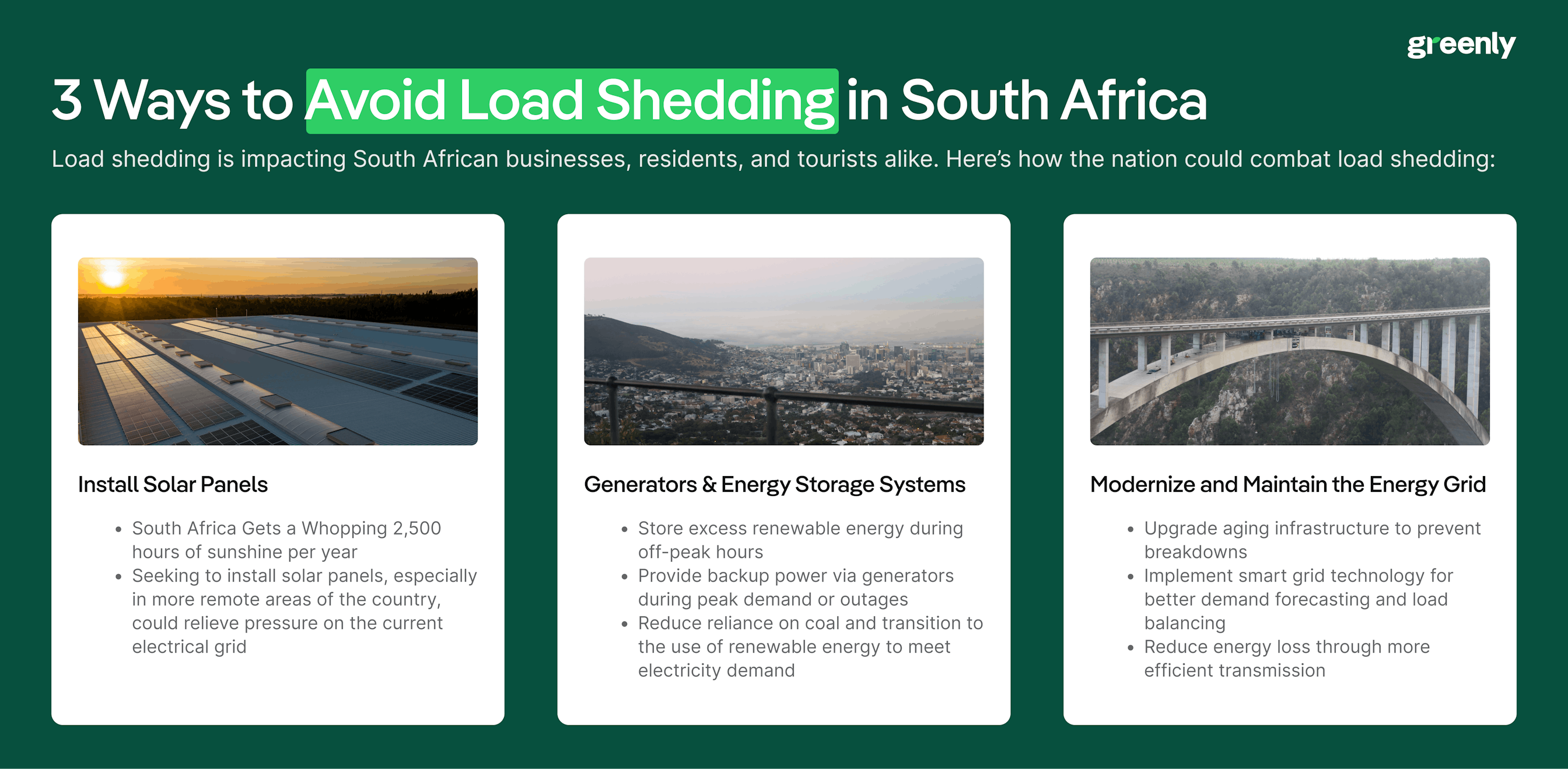 load shedding in south africa infographic