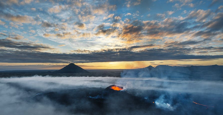 un paysage volcanique