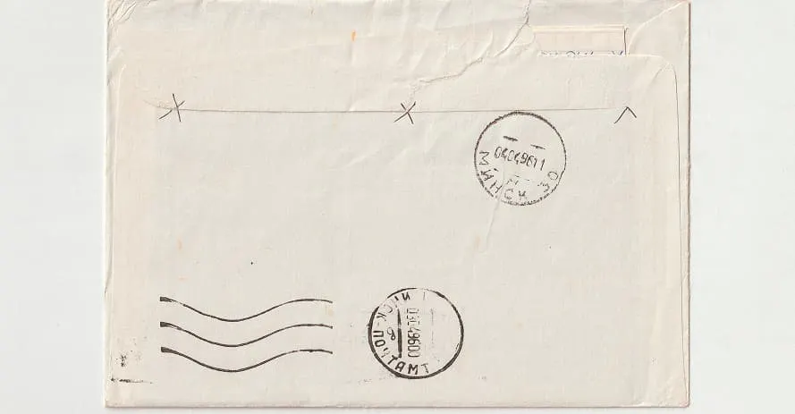 unopened cream colored letter
