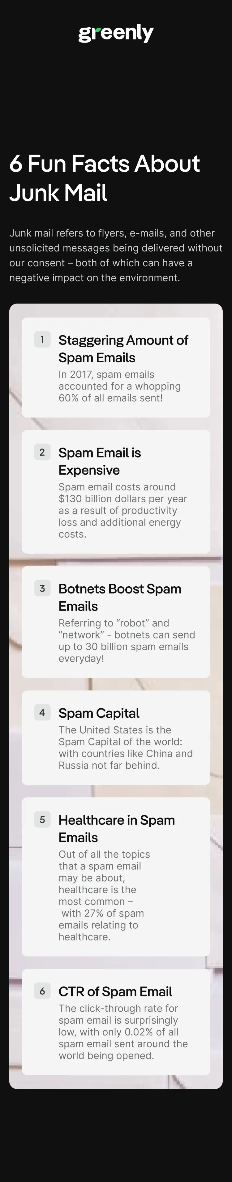 Six Fun Facts About Junk Mail Infographic Mobile