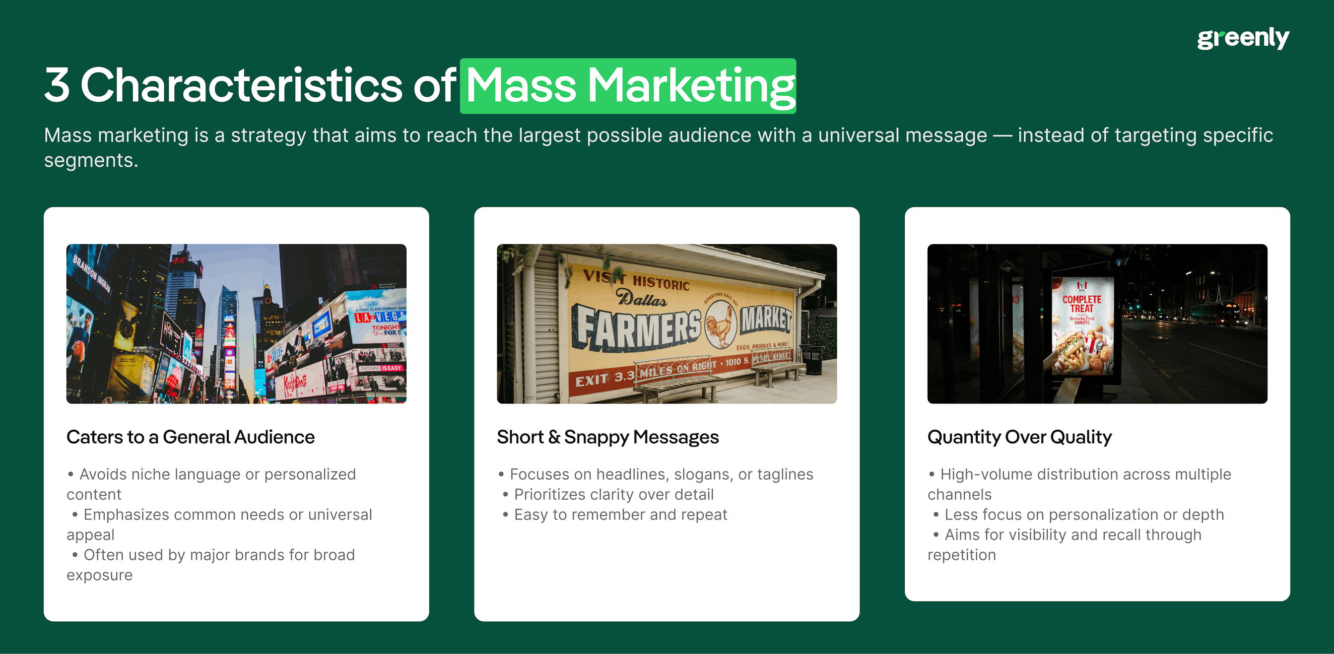 3 Characteristics of Mass Marketing
