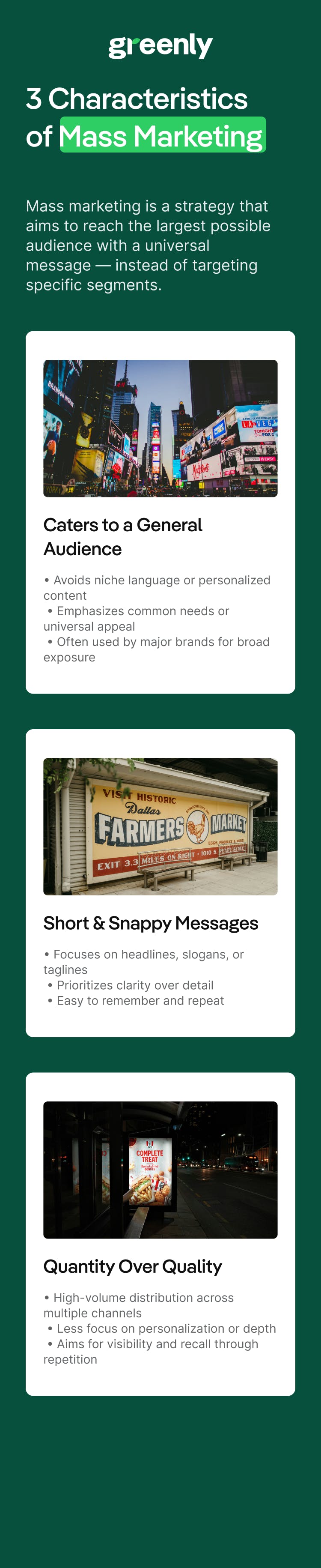 3 Characteristics of Mass Marketing Mobile Infographic