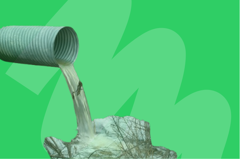 waste water pouring from pipe
