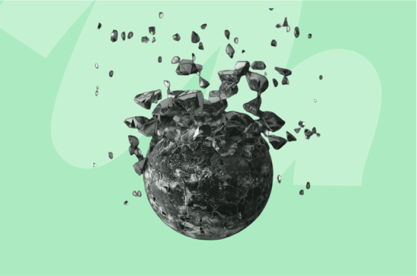 Planète Terre qui explose