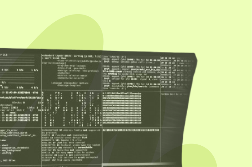 computerscreen with data on it
