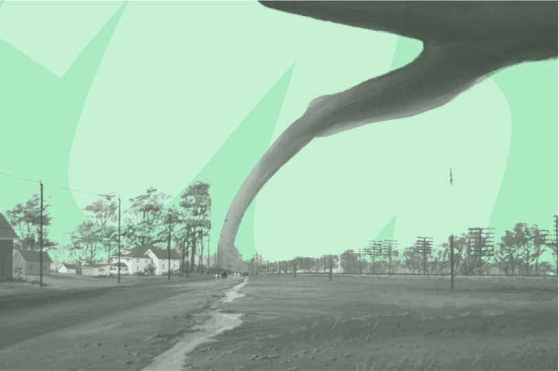 tornado on street