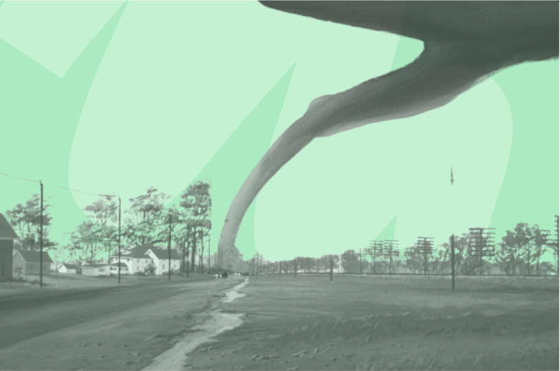 tornado on street