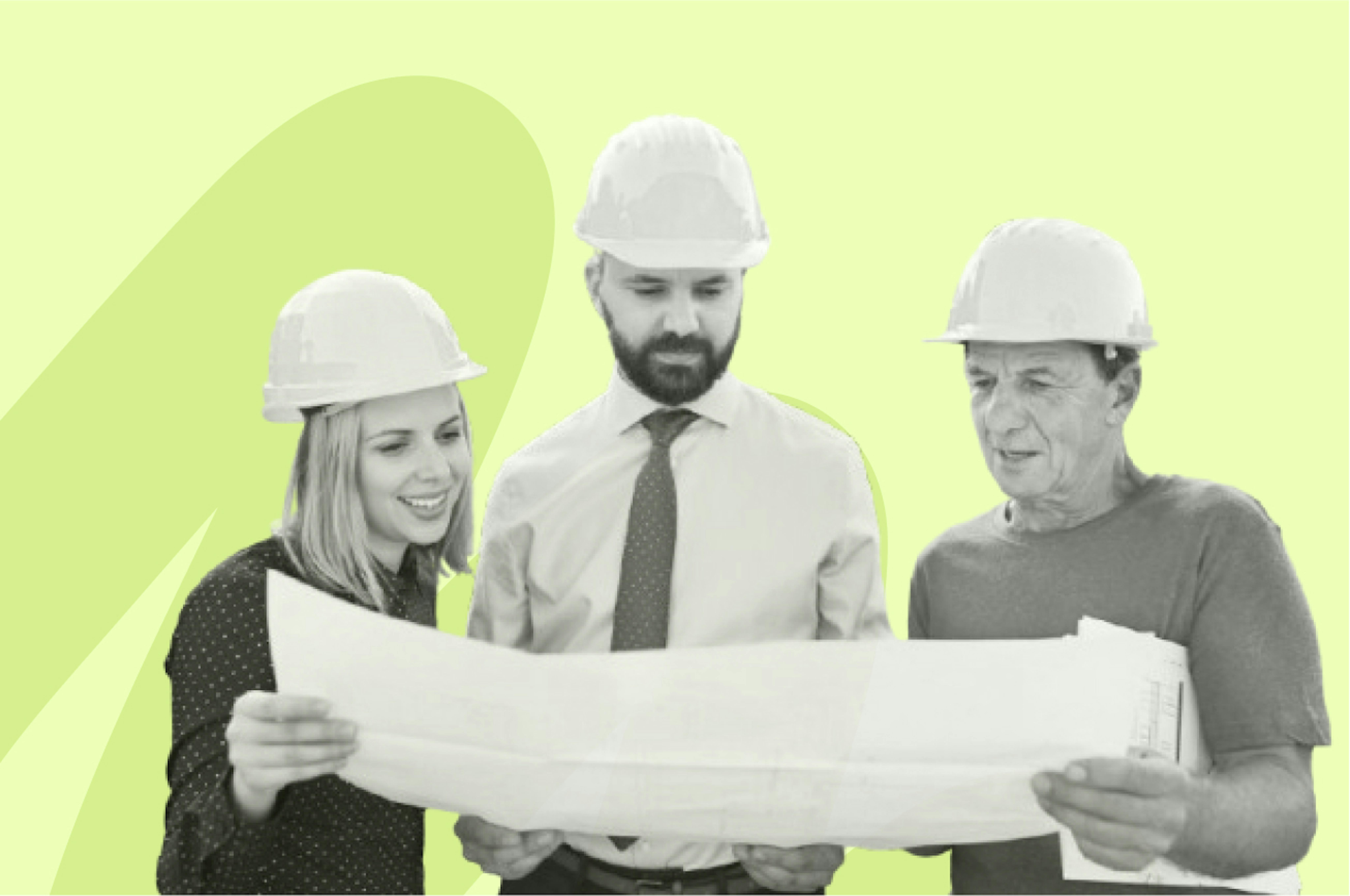 des personnes sur un chantier