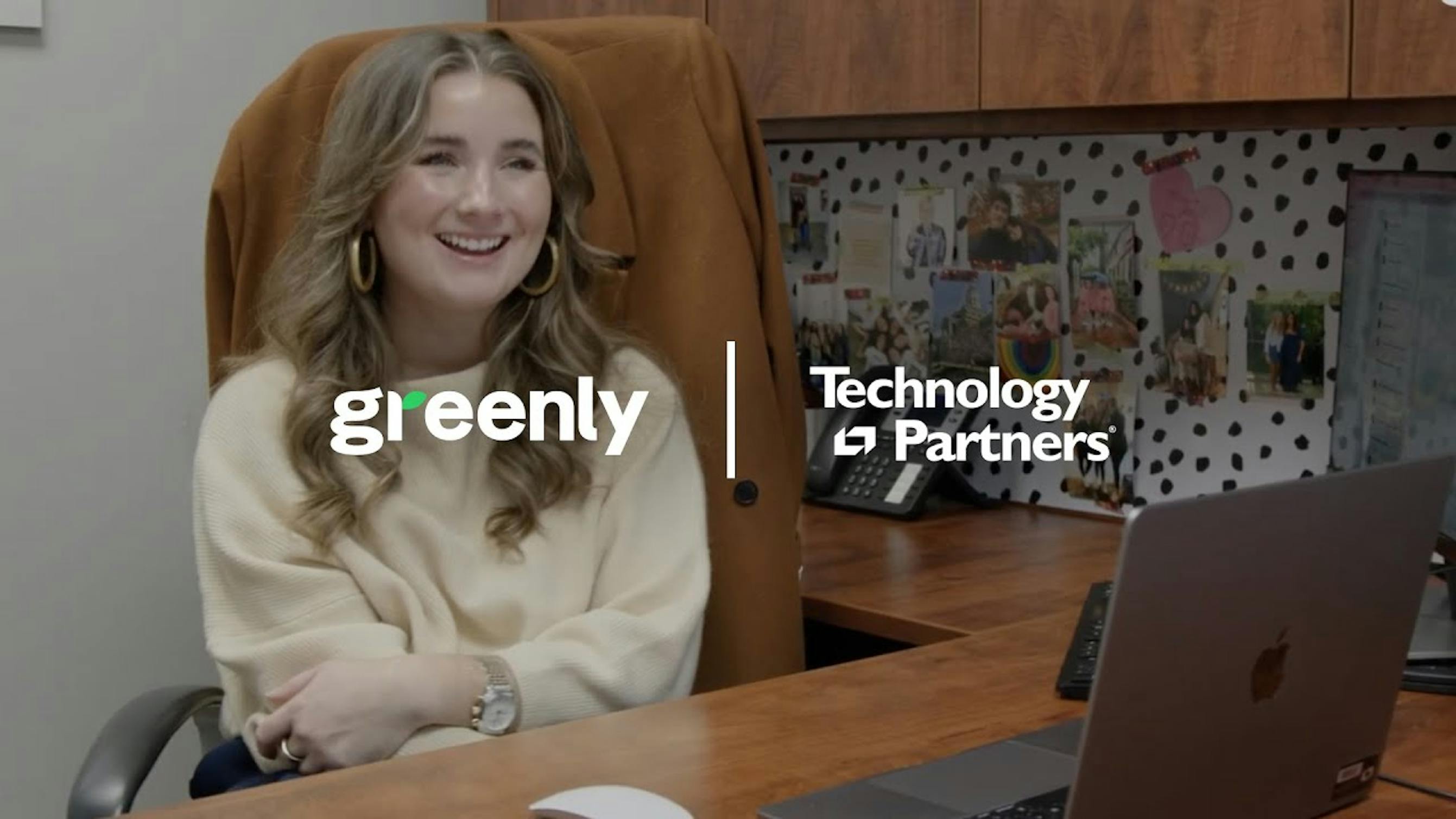 Video screenshot with a woman sitting