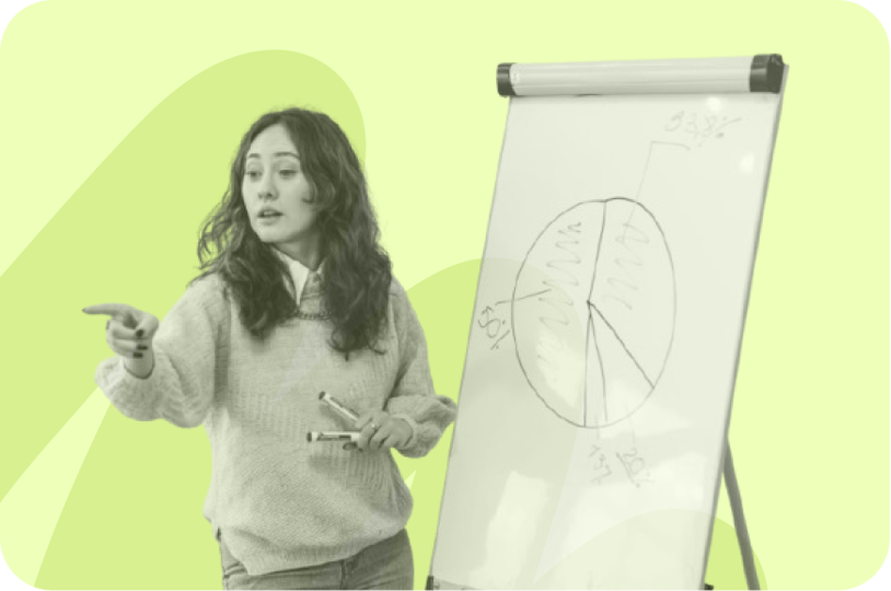 woman leading a meeting