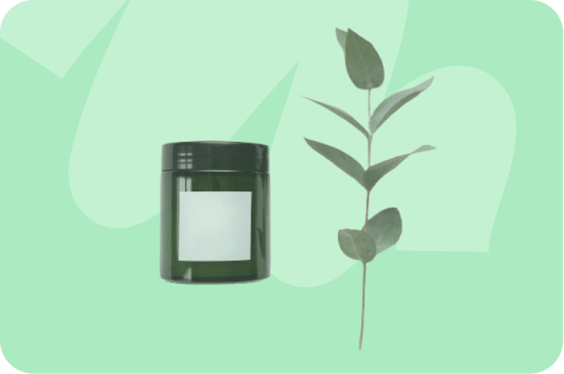 product label and plant