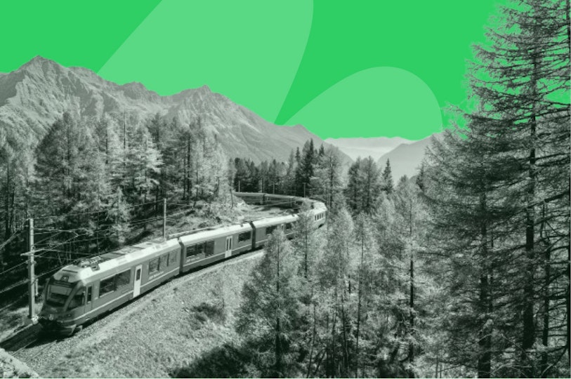 un train en pleine nature