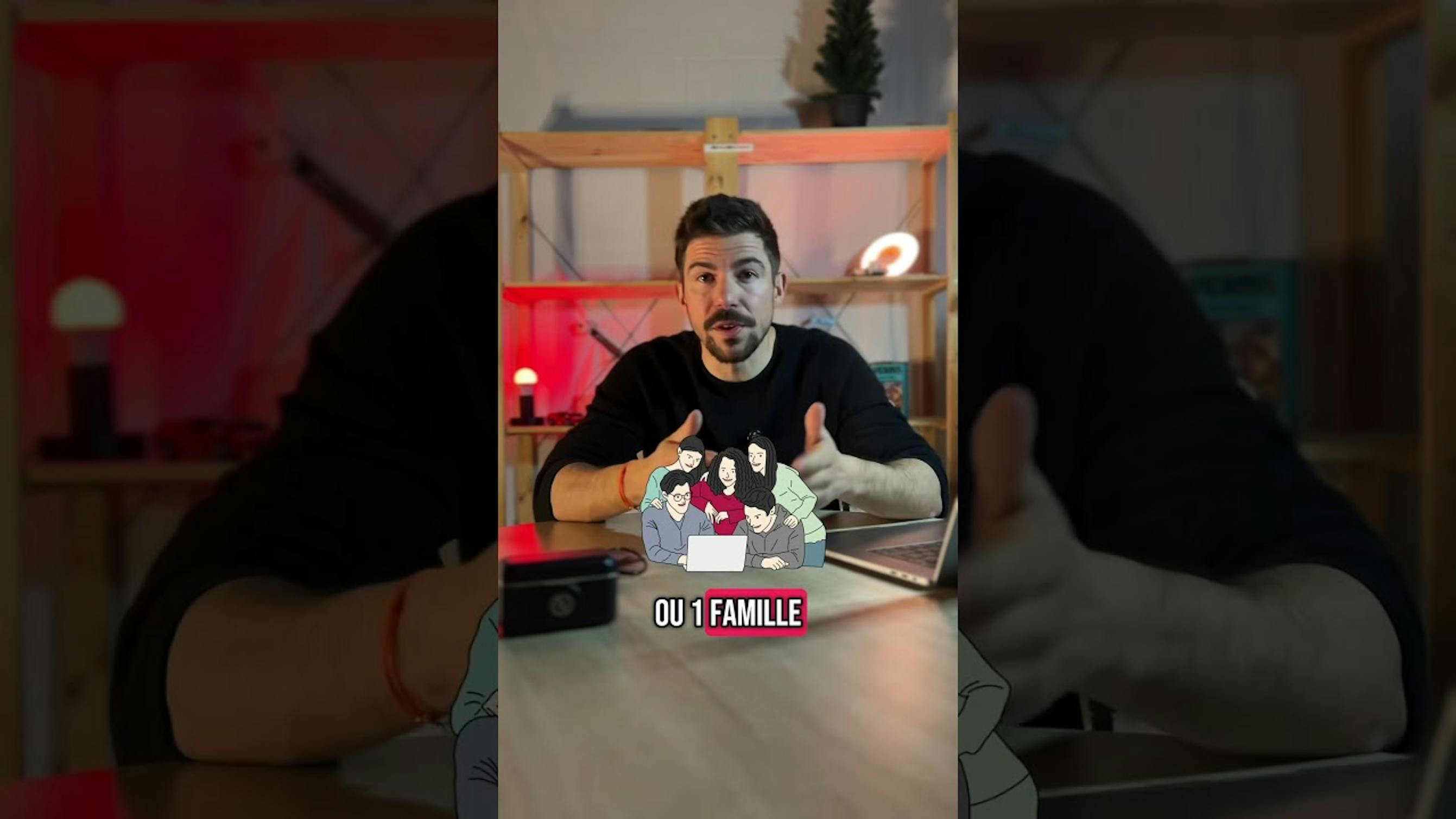 Homme présentant un sujet 