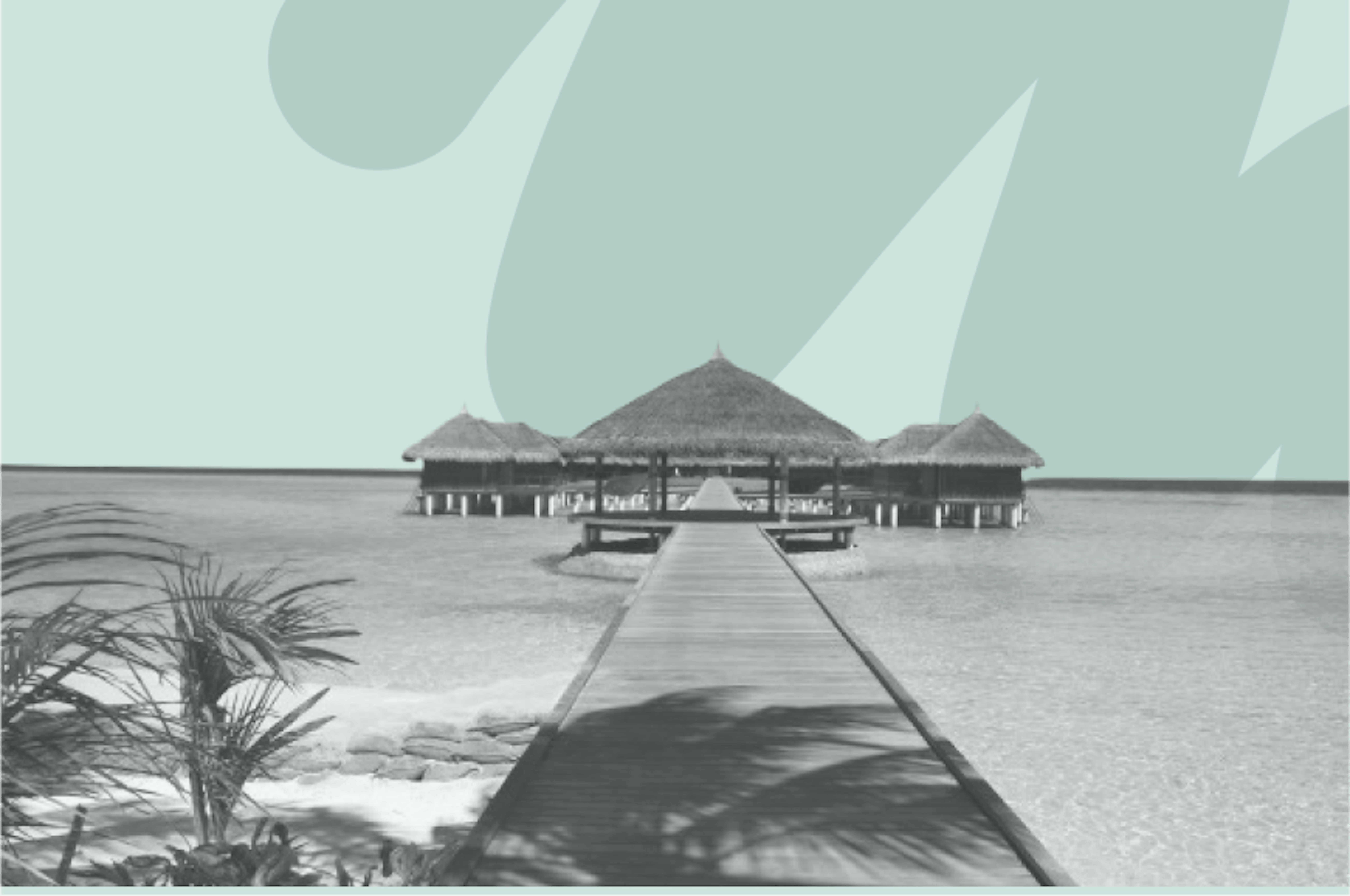 water villas over the sea