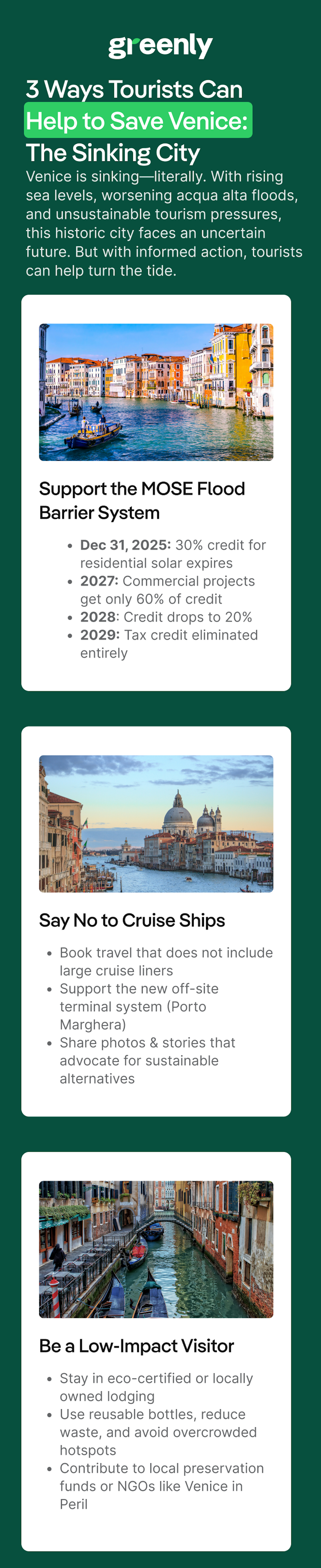 tourists save venice infographic mobile