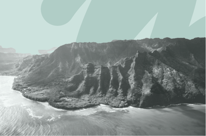 cliffs off of the coast of hawaii