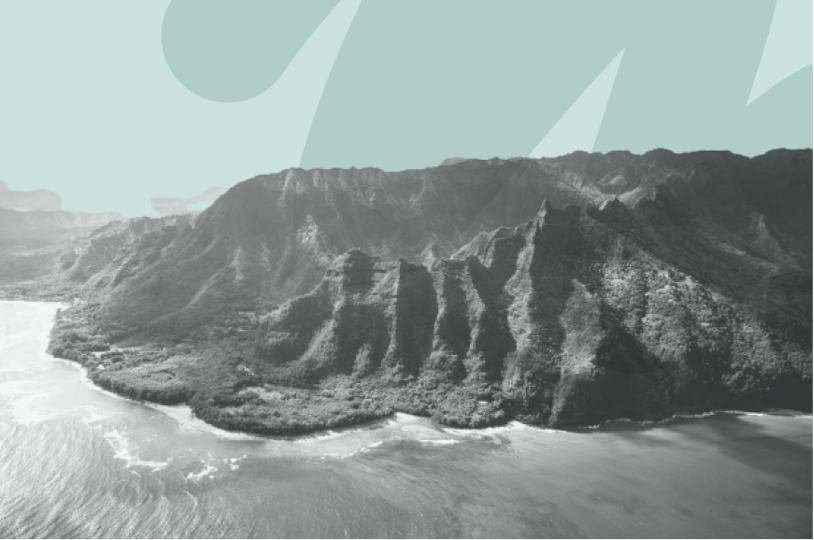 cliffs off of the coast of hawaii