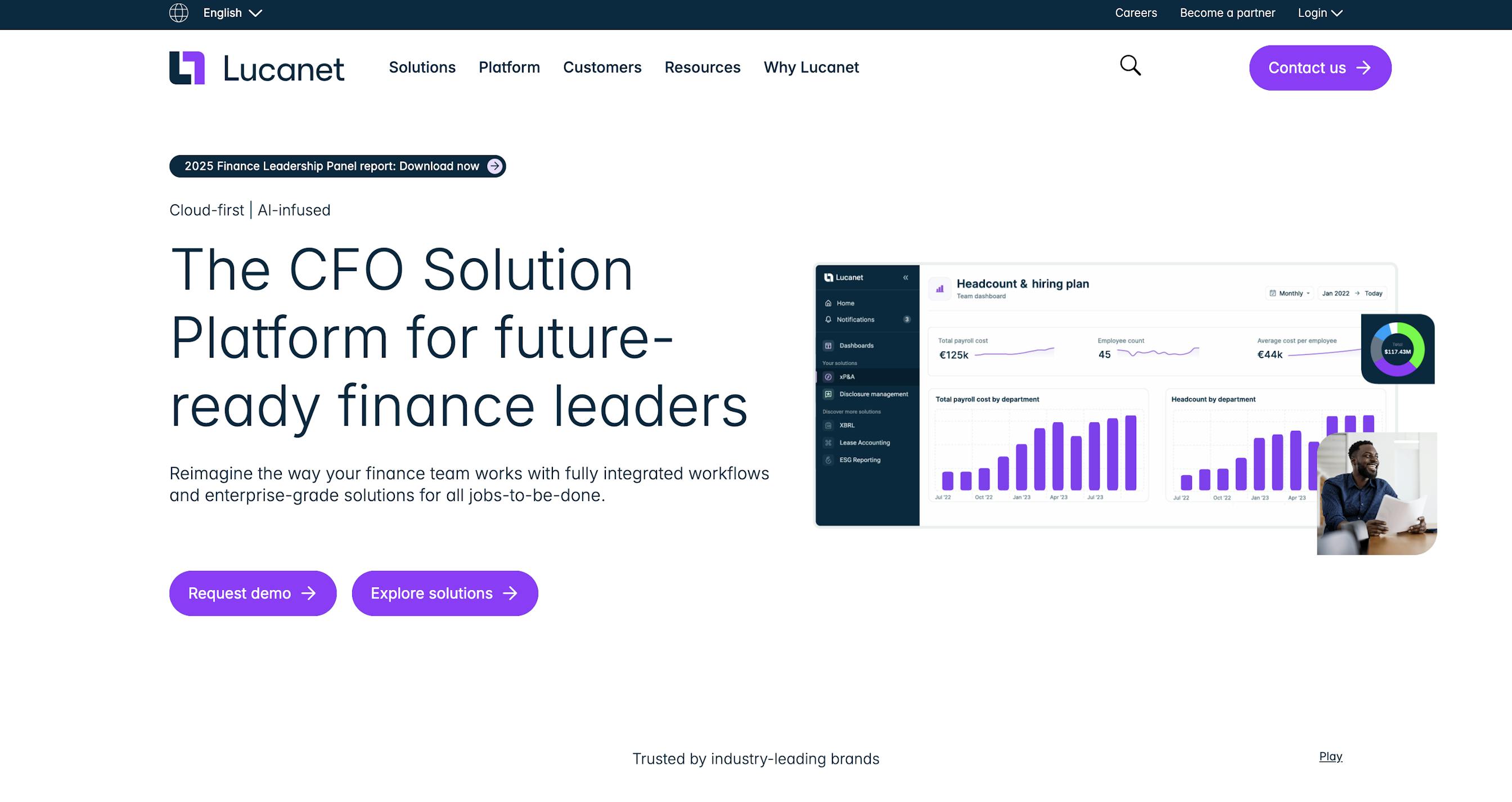 Lucanet platform screenshot