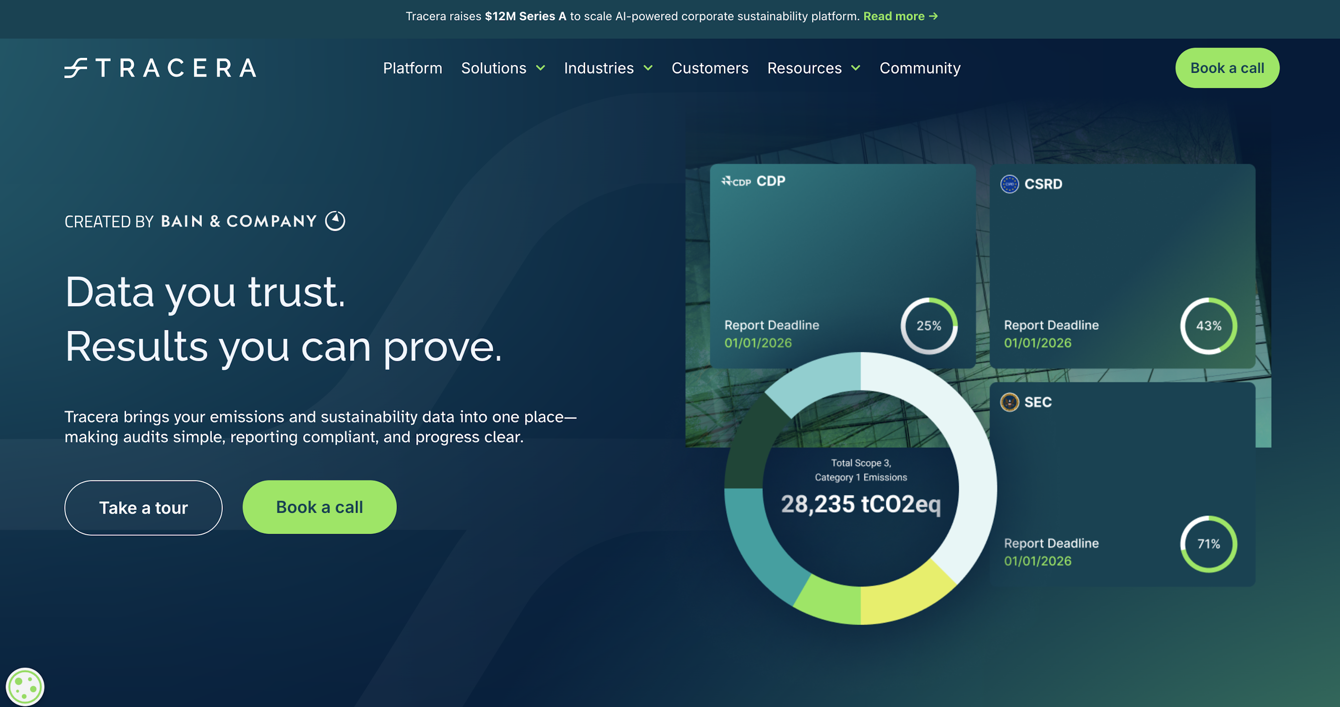 tracera platform screenshot