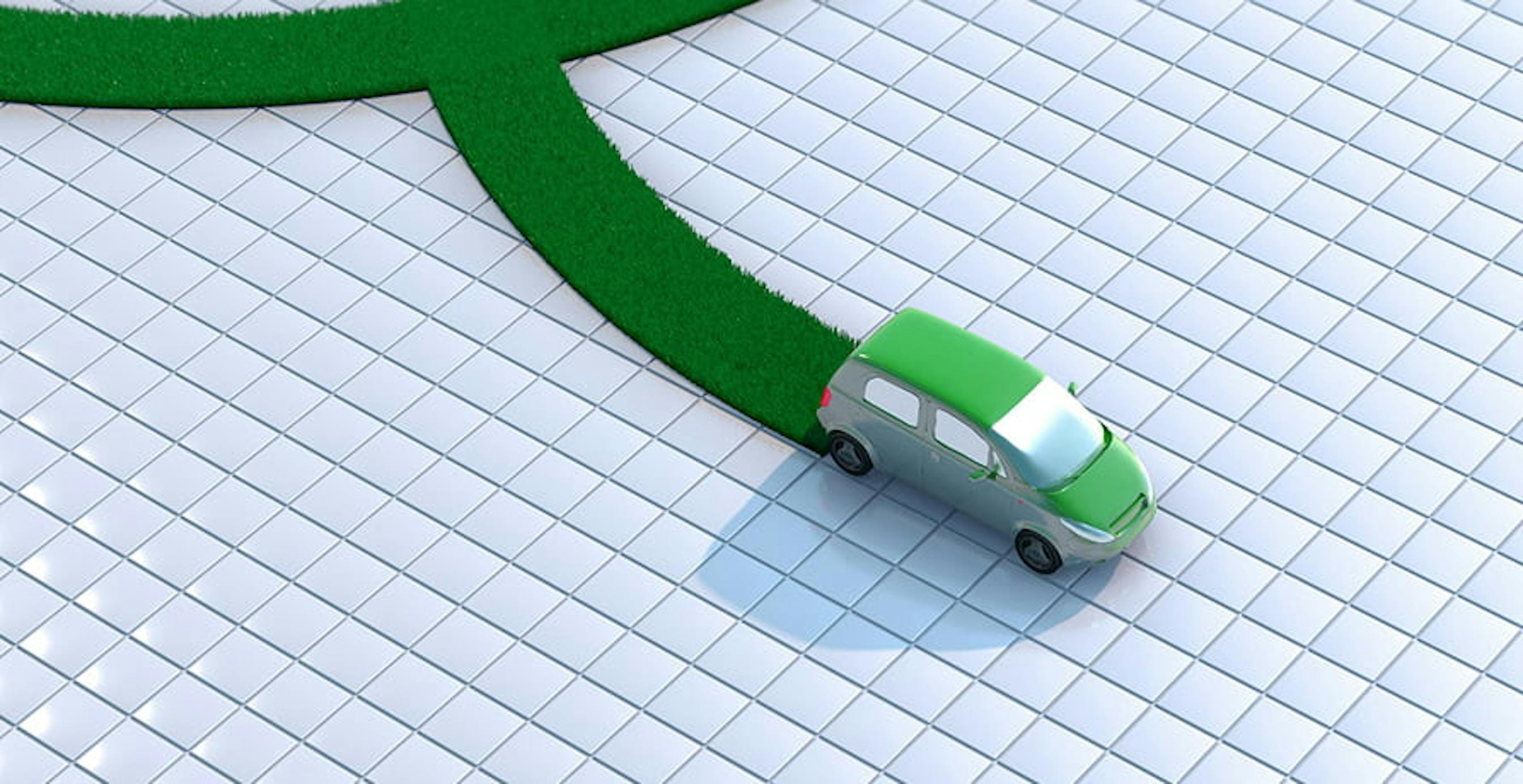 une voiture verte