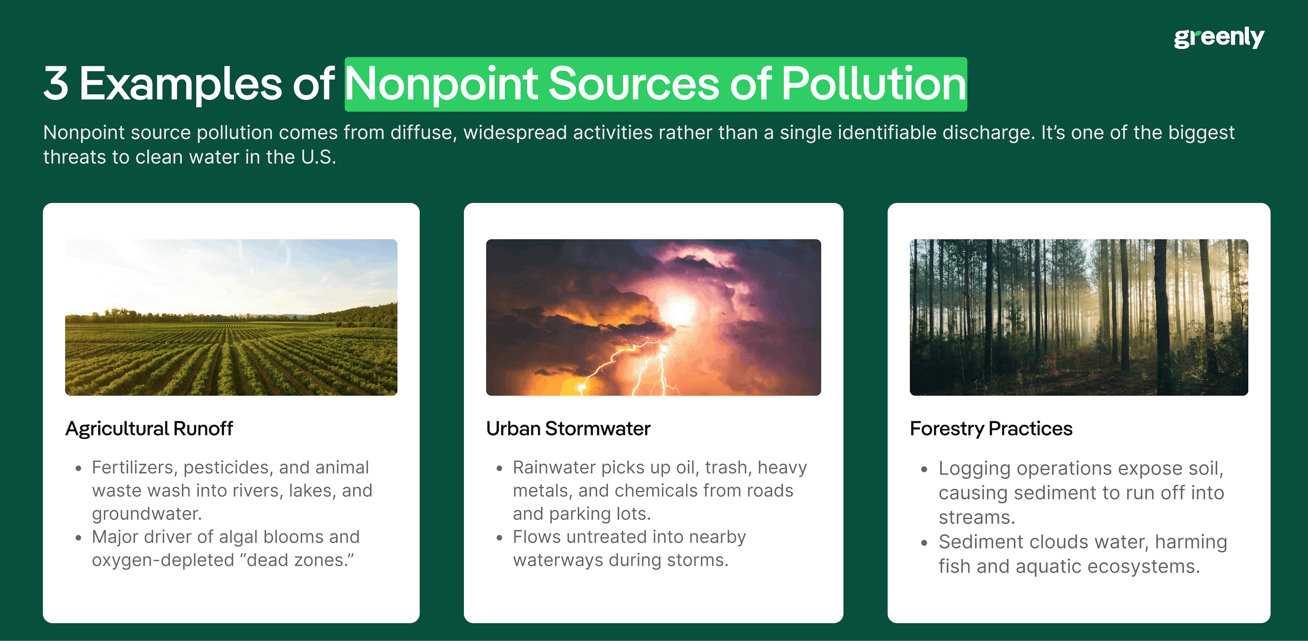 nonpoint sources of pollution infographic