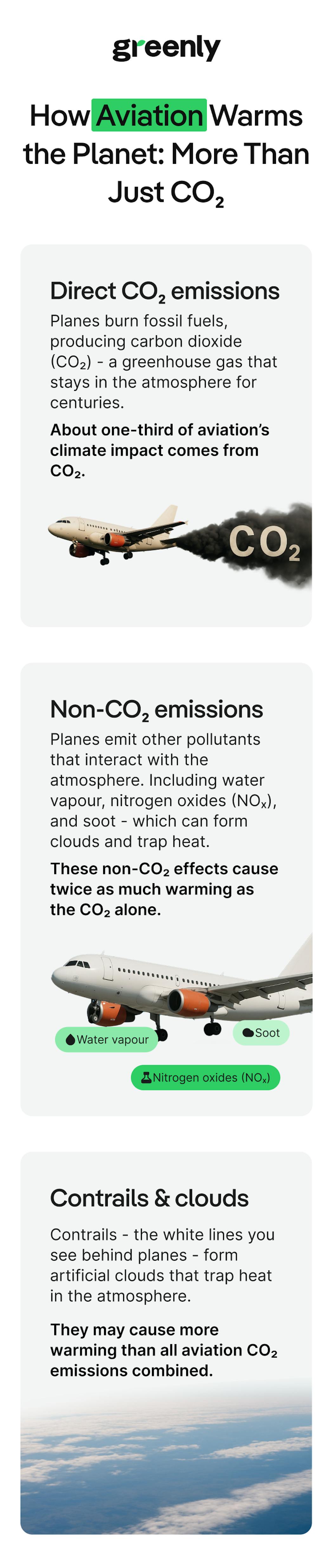 infographic on the impacts of aviation