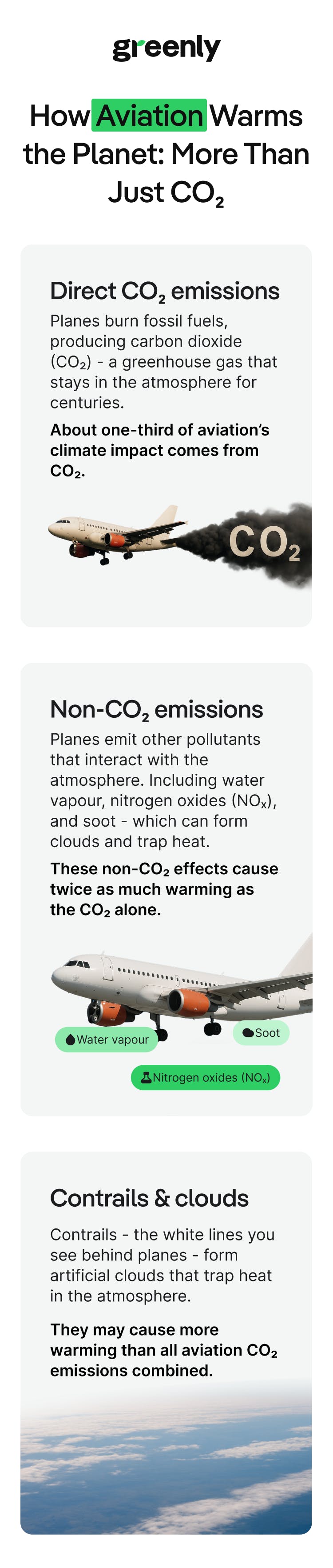 infographic on the impacts of aviation