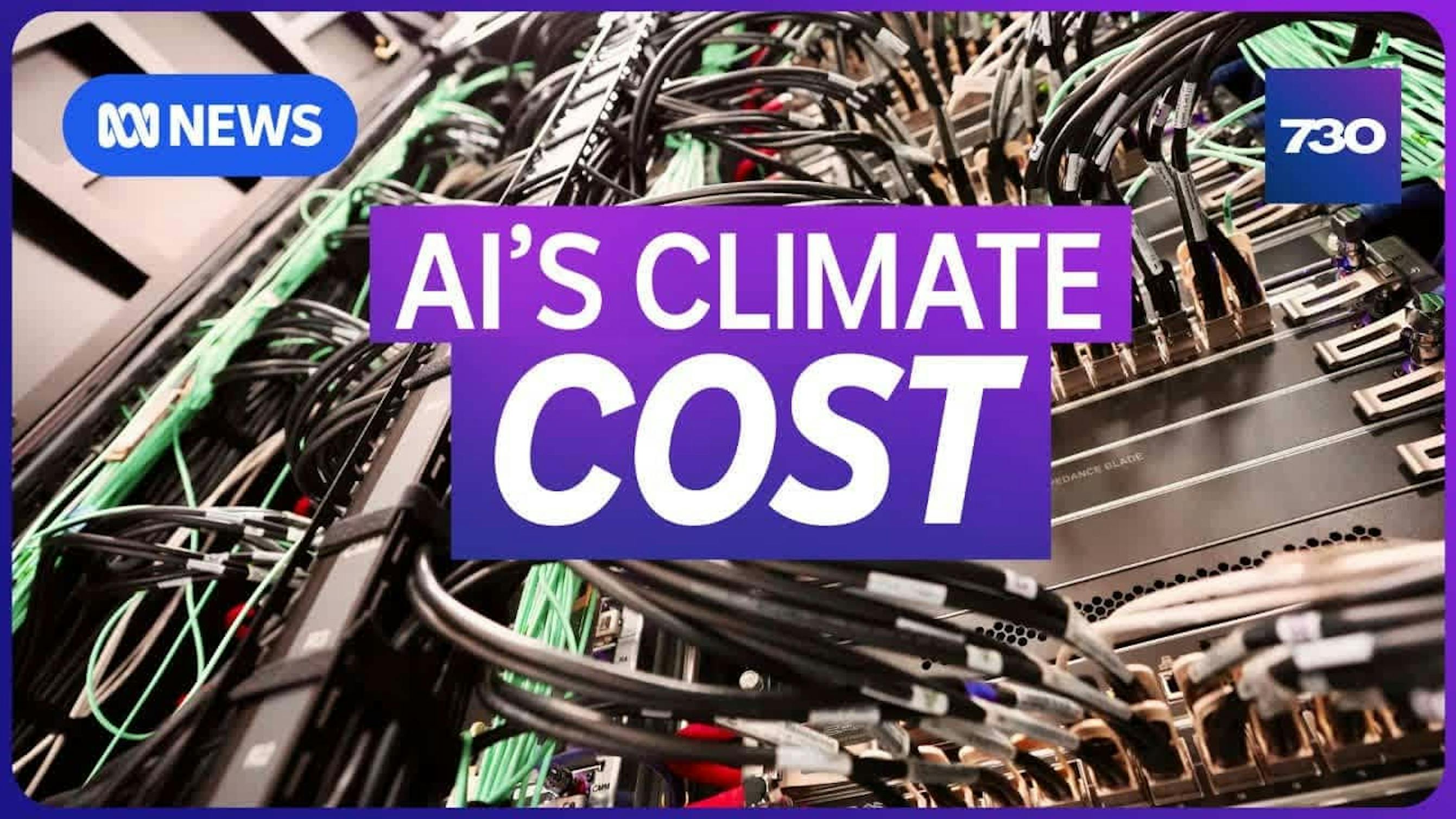 AI's climate cost youtube thumbnail