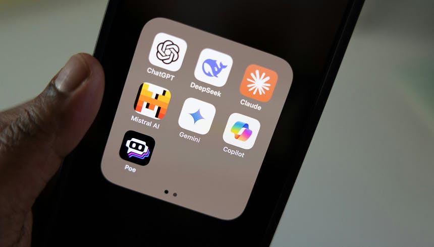 AI app folder on iPhone