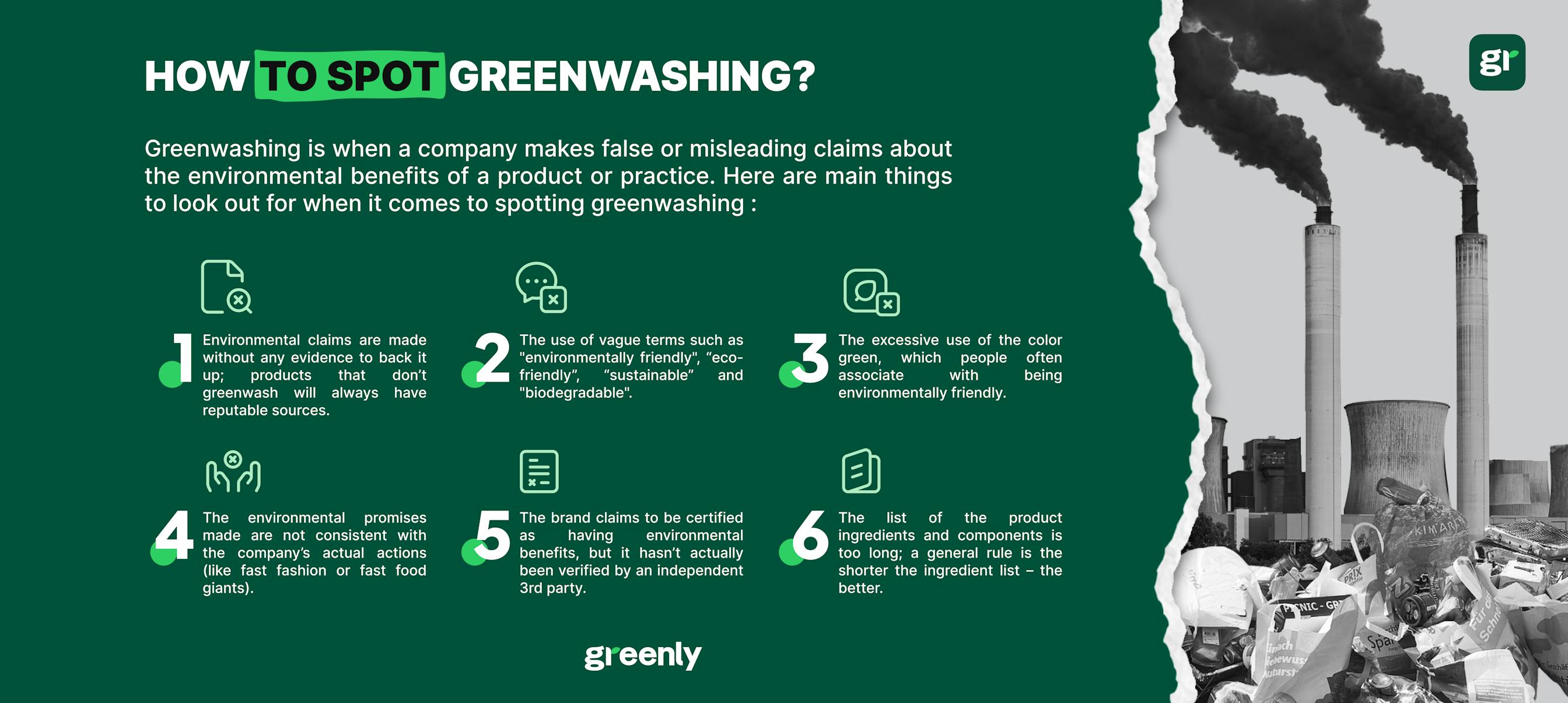 greenwashing infographic