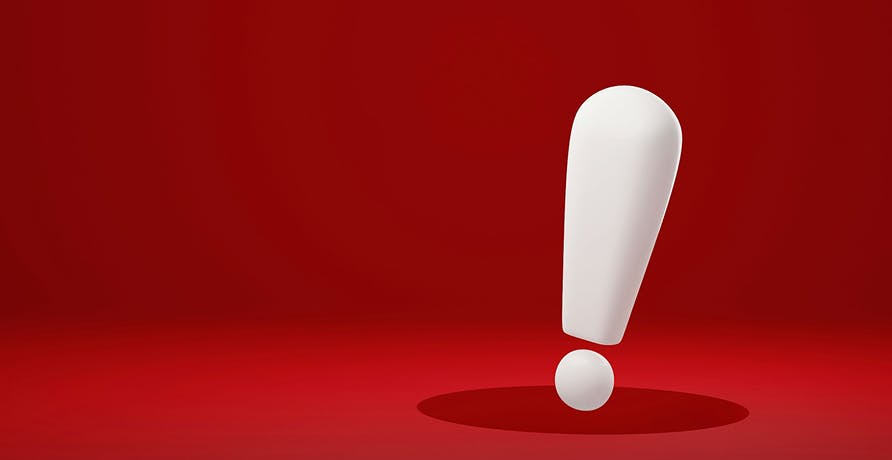 un point d'exclamation