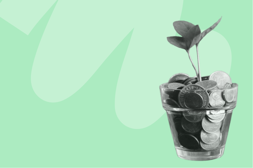 vase avec de l'argent à l'intérieur