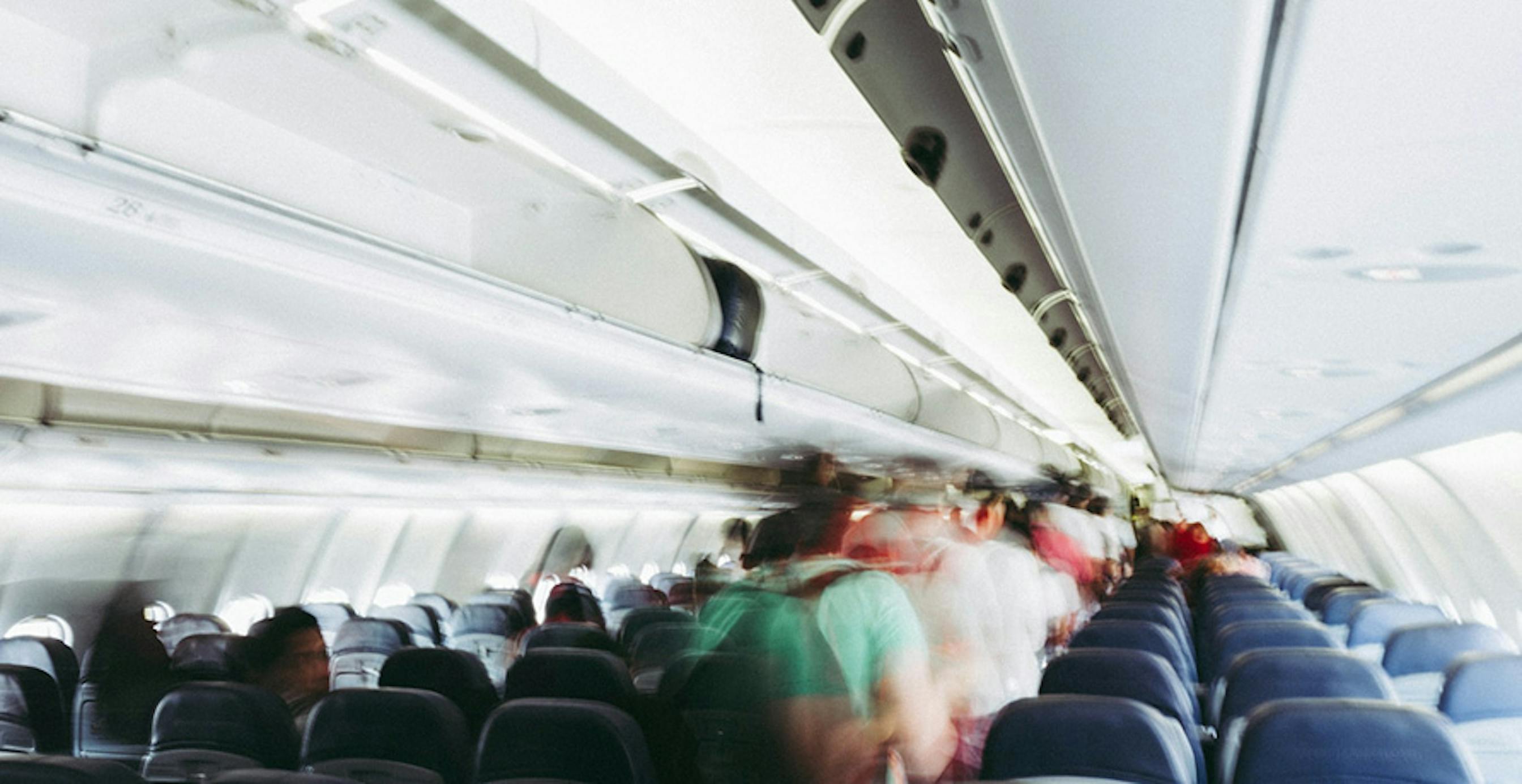 l'intérieur d'un avion