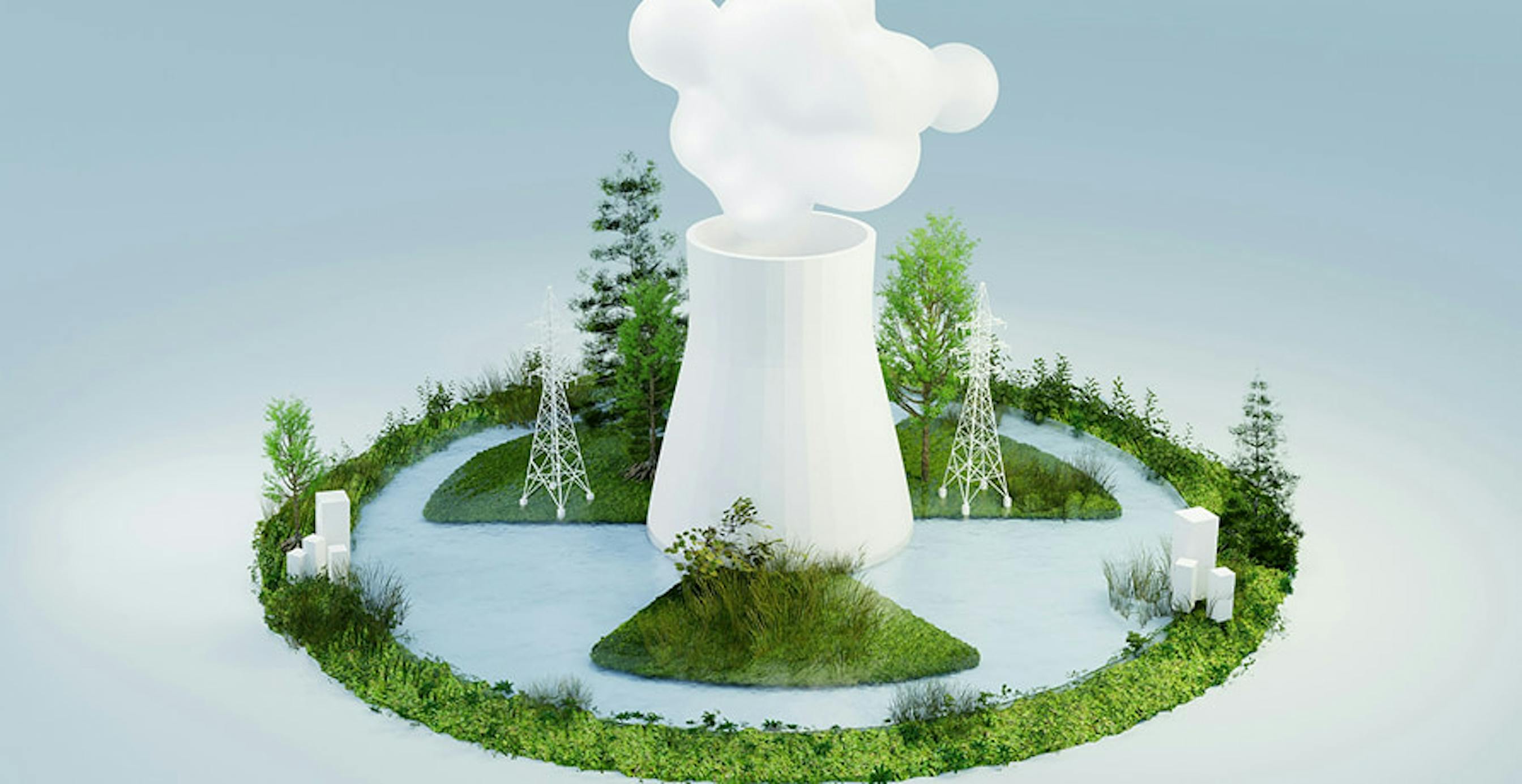 une image de centrale au milieu de la végétation