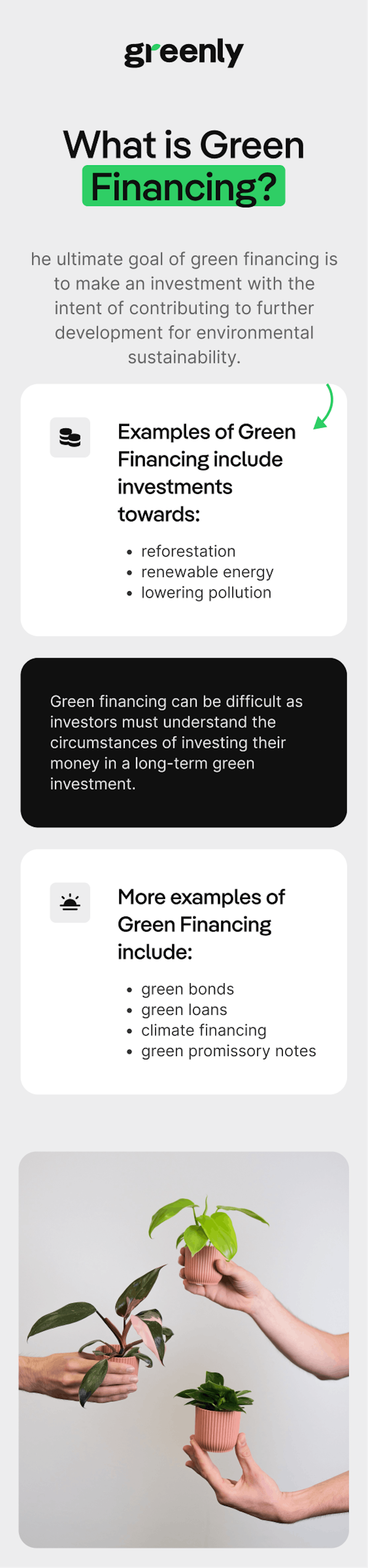 green financing infographic mobile