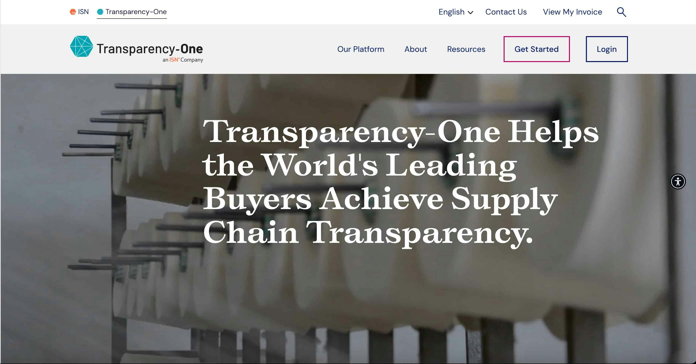 transparency one homepage
