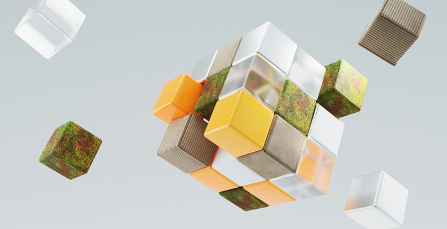 un cube et ses éléments