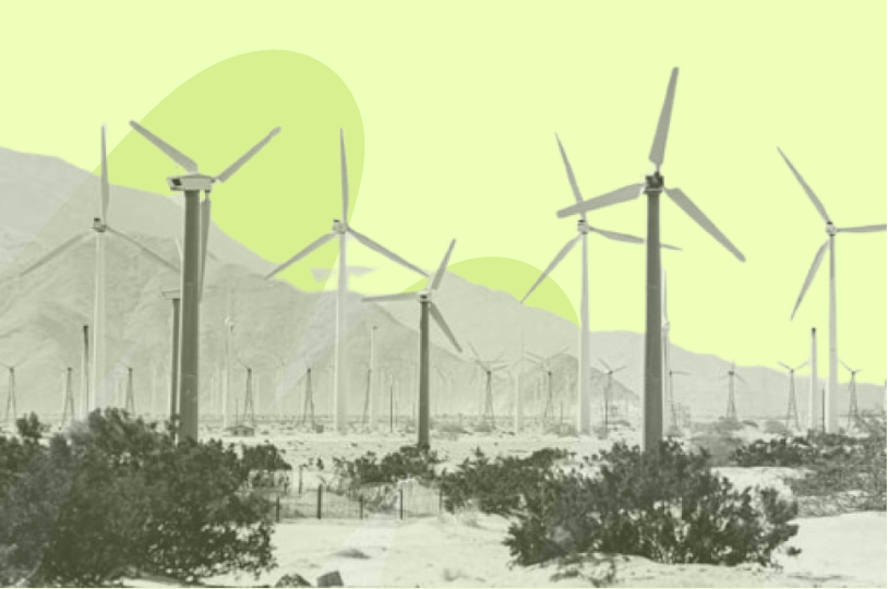 windmills in distance