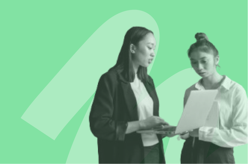 two colleagues talking