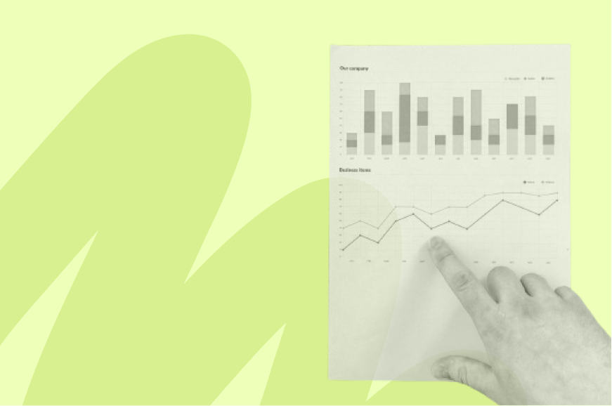 someone pointing at a report